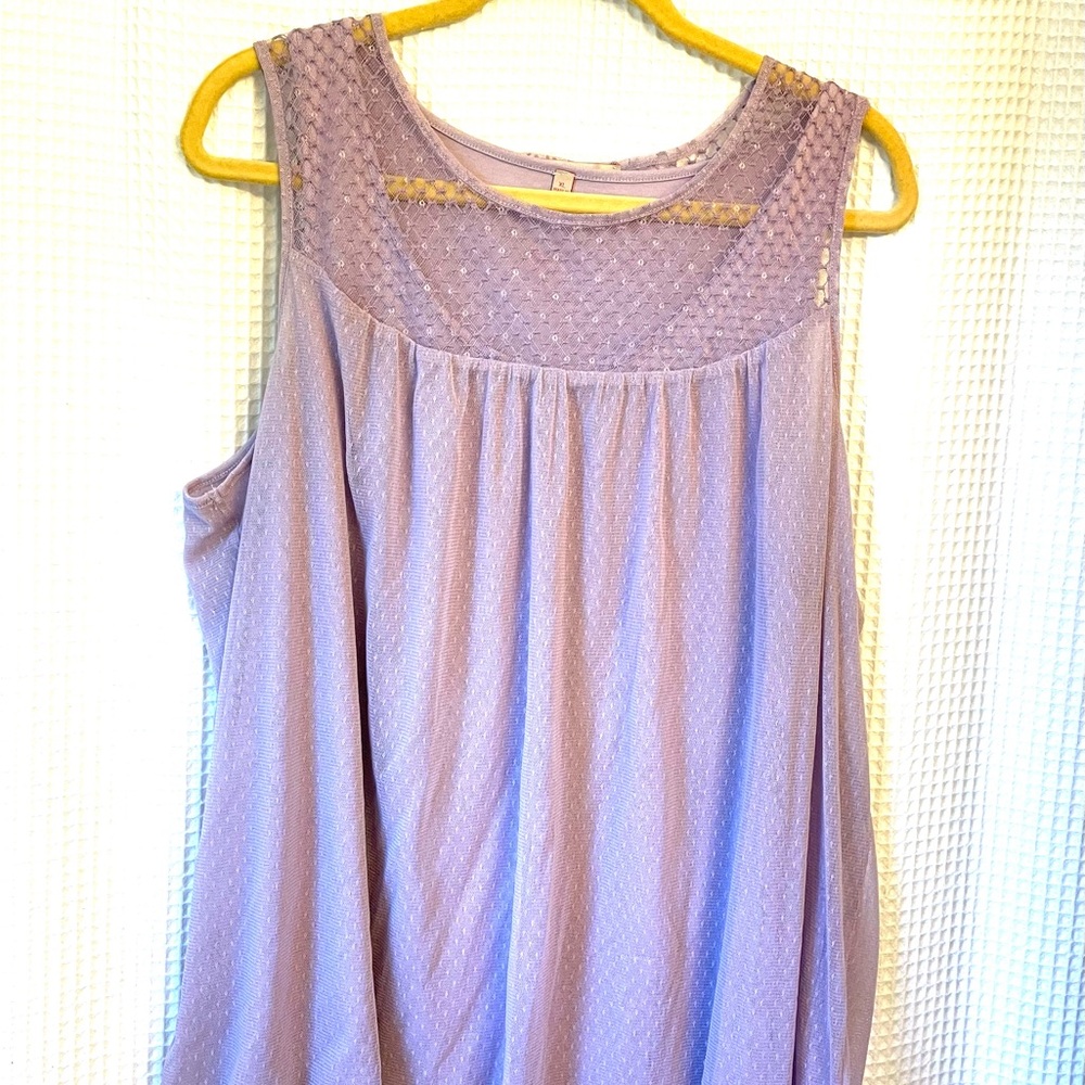 Laurie Felt Lavender Mesh top